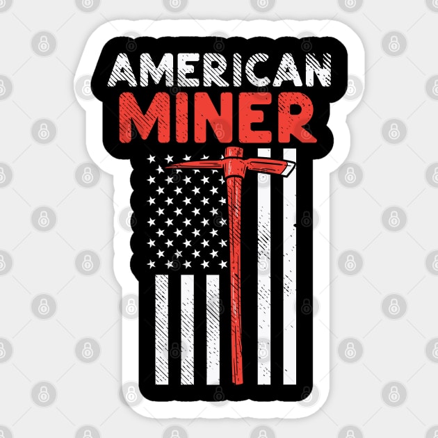 American Miner Sticker by maxdax